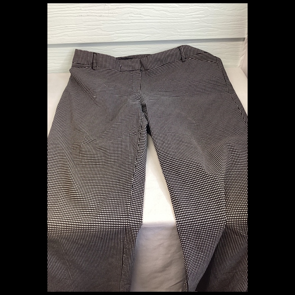 George Men's Black and White Patterned Dress Pants.31